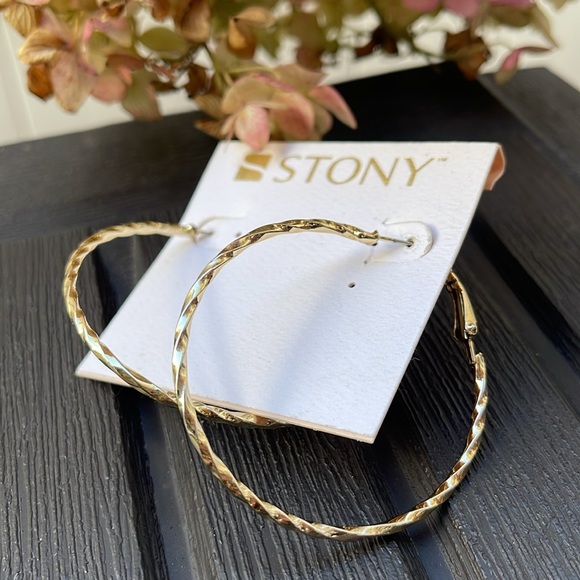 Gold Hoop Earrings - Picture 4 of 15